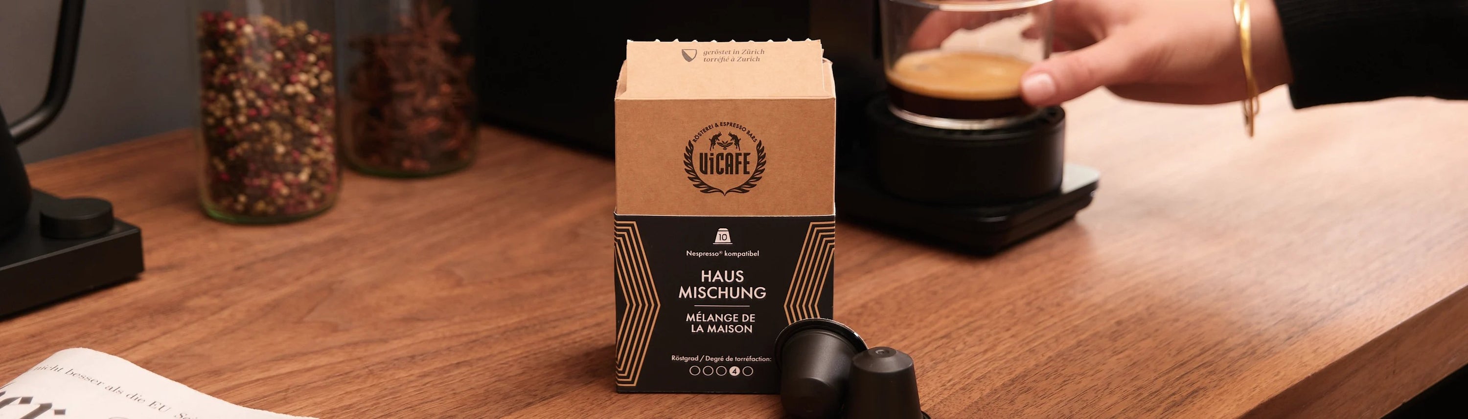 ViCAFE Hausmischung Specialty Coffee Capsules – nachhaltig, frisch geröstet und kompatibel für Nespresso® Maschinen