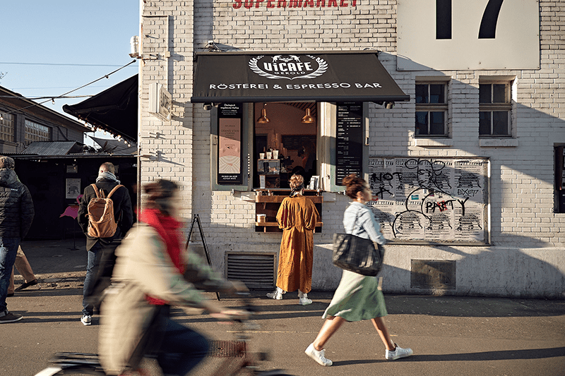 ViCAFE Gerold Spezialitäten-Kaffeerösterei & Espresso Bars in Zürich – Coffee to go im trendigen Gerold-Quartier beim Viadukt