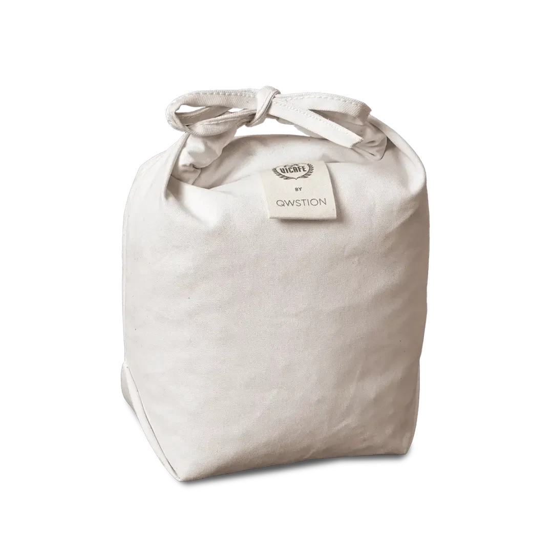 QWSTION x ViCAFE Bananatex Coffee Bean Bag aus Naturfaser in Beige